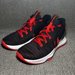 Nike Lebron Witness 5 Shoes Mens 9 Black Red Basketball Shoes CQ9380-005 NEW